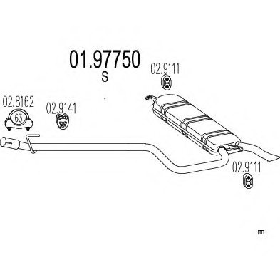 MTS 01.97750 End Silencer